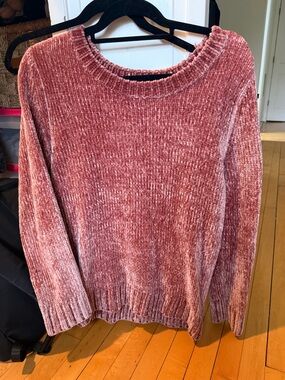 Orvis Cozy Chenille Crewneck Sweater - Mauve Pink